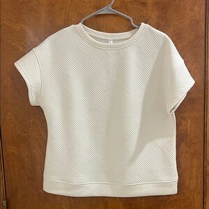 Cream Textured Women's Top